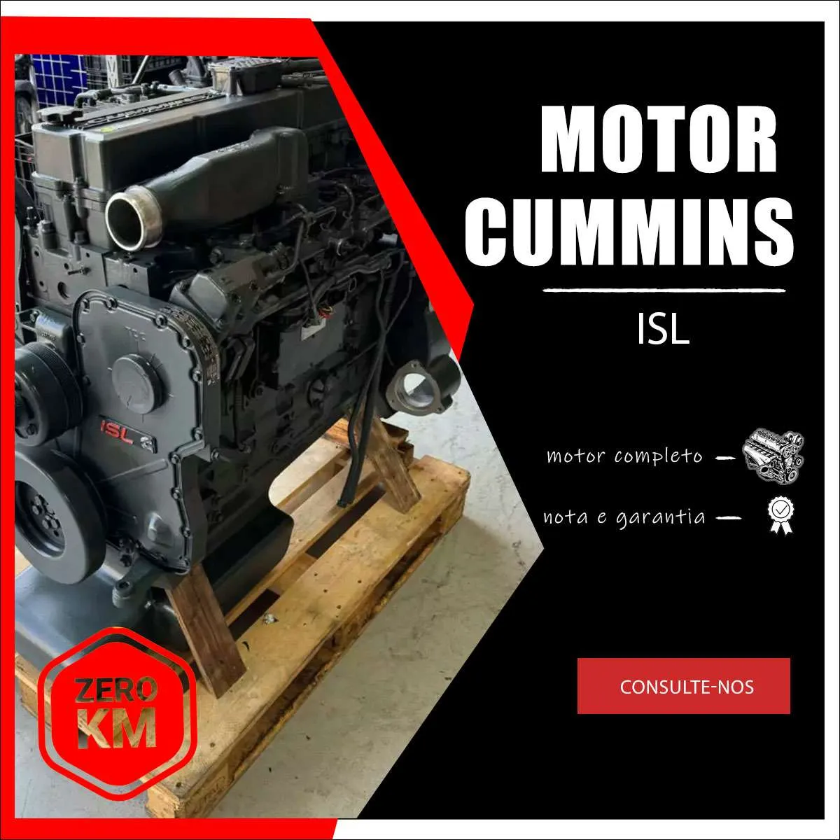 Motor Cummins ISL novo completo