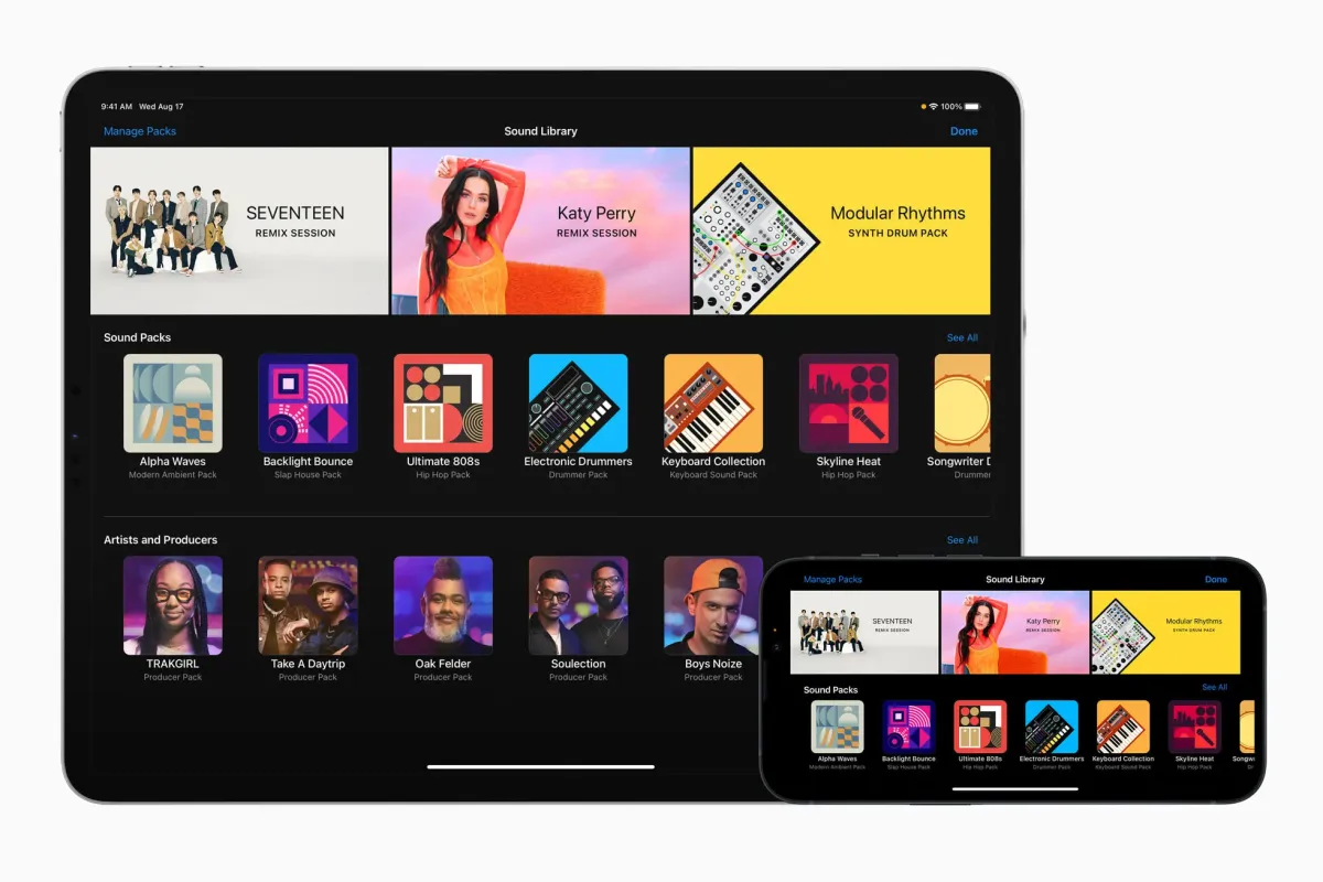 Apple’s GarageBand update adds new remixes with Katy Perry and SEVENTEEN