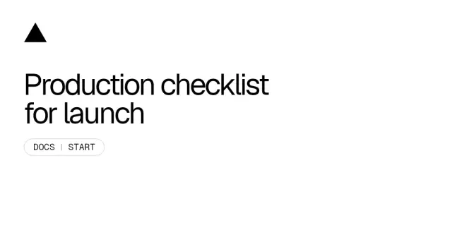 Production checklist for launch