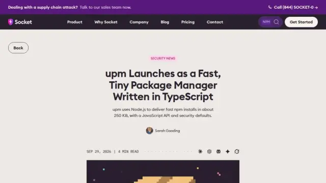upm Launches as a Fast, Tiny Package Manager Written in TypeScript