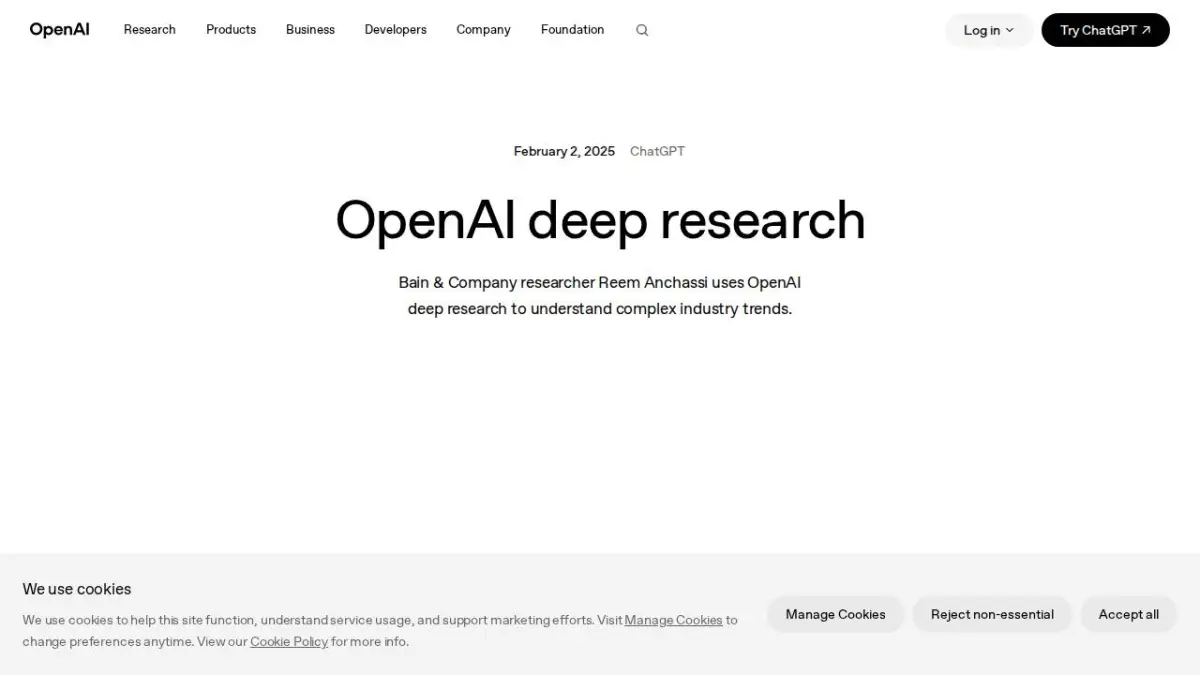 Understanding complex trends with deep research