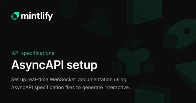 AsyncAPI setup - Mintlify