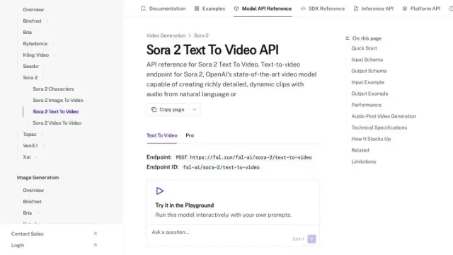 Sora 2 Text To Video API - fal
