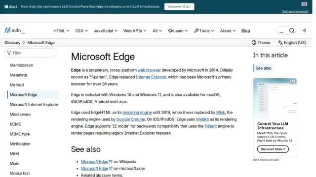 Microsoft Edge - Glossary