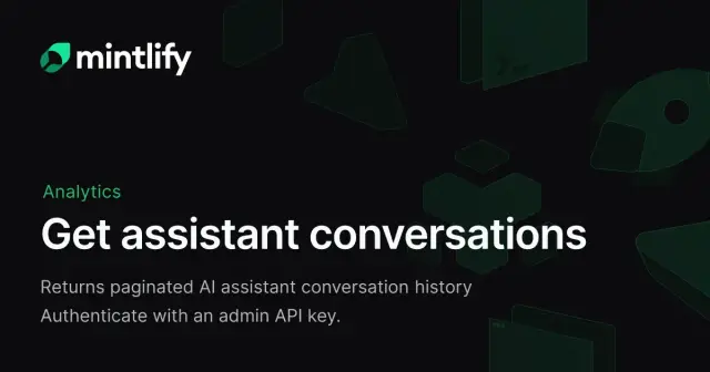 Get assistant conversations - Mintlify