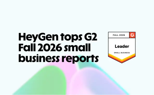 HeyGen Named Leader for Small Business AI Video on G2