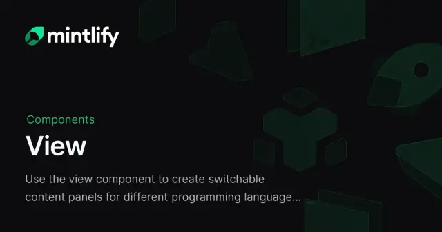 View - Mintlify