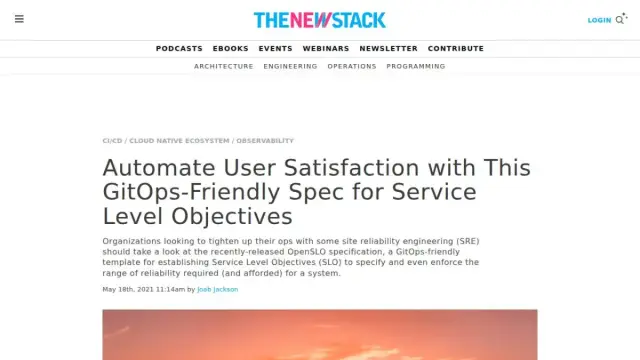 Automate User Satisfaction with This GitOps-Friendly Spec for Service Level Objectives