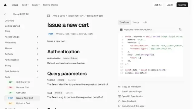 Issue a new cert