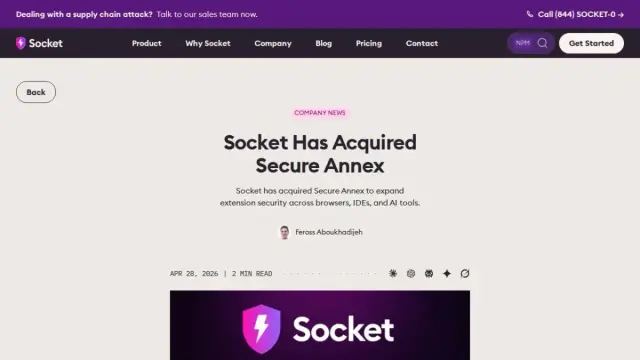 Socket Has Acquired Secure Annex