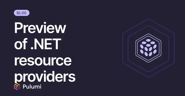 Preview of .NET resource providers