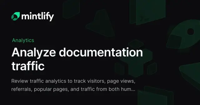 Analyze documentation traffic - Mintlify