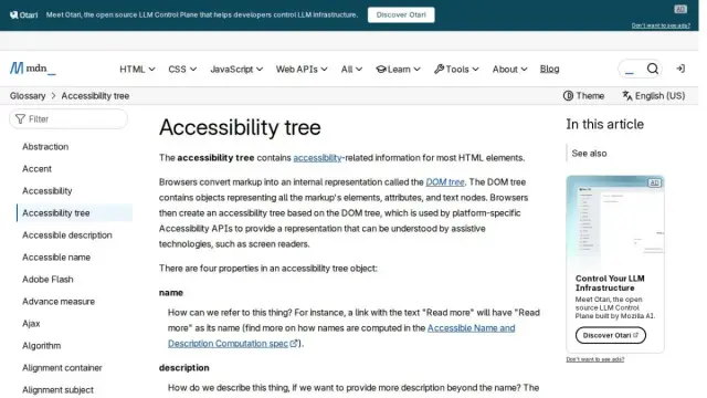 Accessibility tree - Glossary