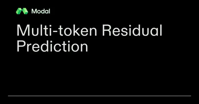 Multi-token Residual Prediction