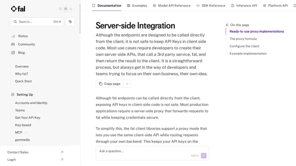 Server-side Integration - fal