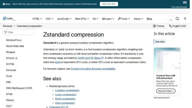 Zstandard compression - Glossary