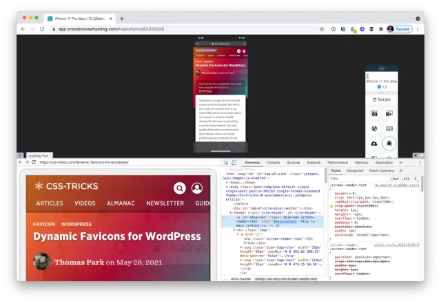 Debugging iOS Safari