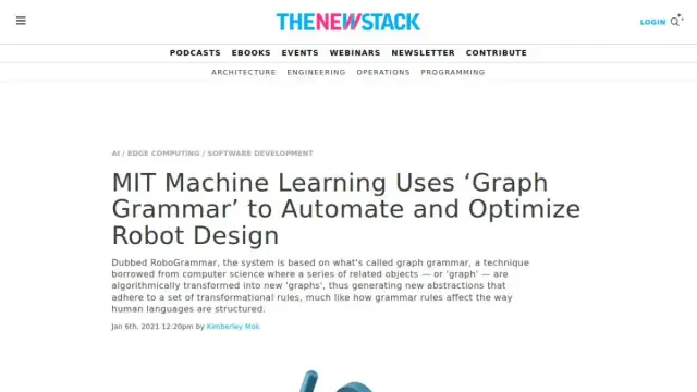 MIT Machine Learning Uses 'Graph Grammar' to Automate and Optimize Robot Design