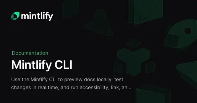 Mintlify CLI - Mintlify