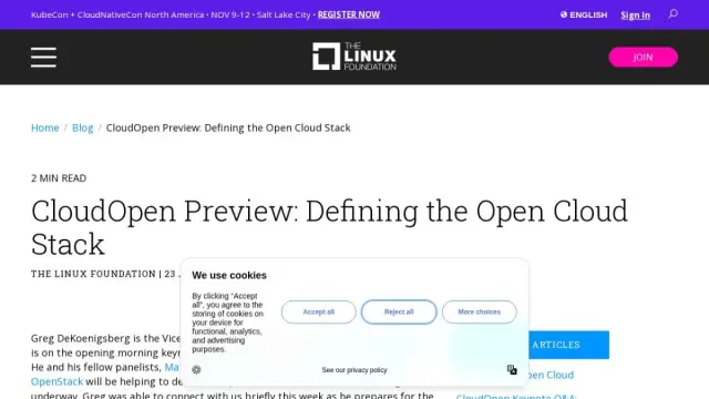 CloudOpen Preview: Defining the Open Cloud Stack - Linux Foundation