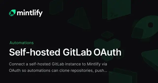 Self-hosted GitLab OAuth - Mintlify
