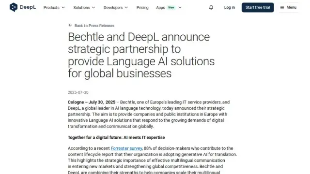Bechtle and DeepL announce strategic partnership to provide Language AI solutions for global