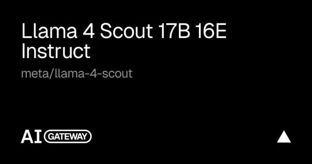 Llama 4 Scout 17B 16E Instruct API & Pricing