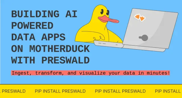 Faster health data analysis with MotherDuck & Preswald
