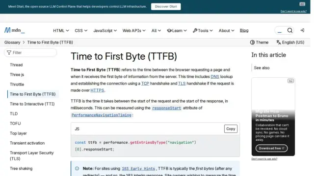 Time to First Byte (TTFB) - Glossary
