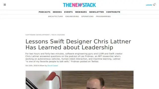 Lessons Swift Designer Chris Lattner Has Learned about Leadership