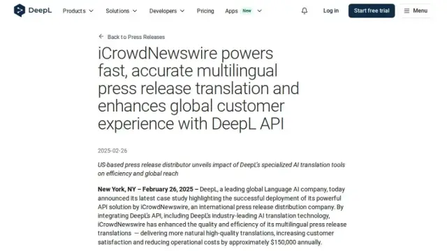 iCrowdNewswire powers fast, accurate multilingual press release translation and enhances global