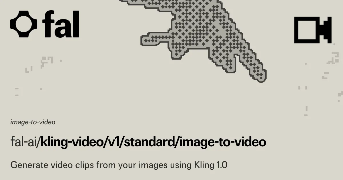 Kling 1.0 (Image to Video) API on fal