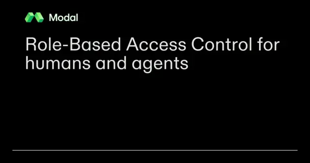Role-Based Access Control for humans and agents