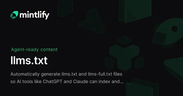 llms.txt - Mintlify