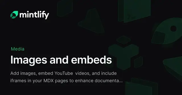 Images and embeds - Mintlify
