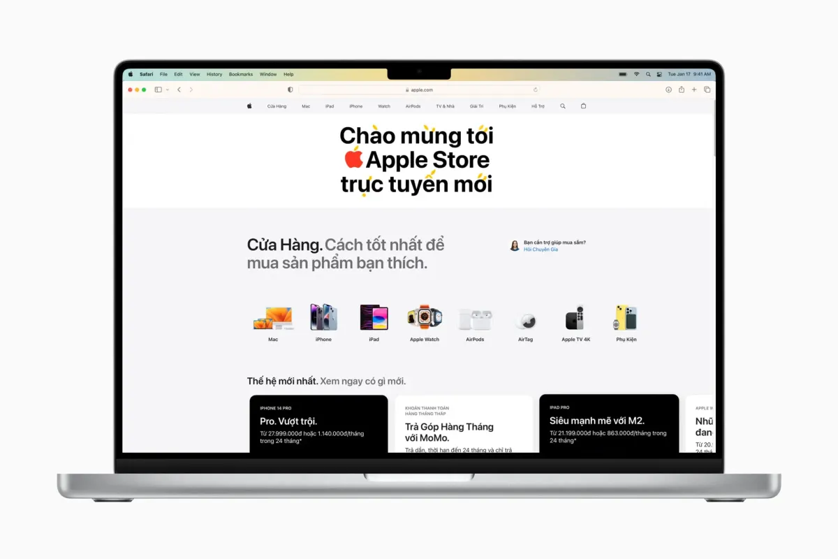 Apple launches its online store in Vietnam