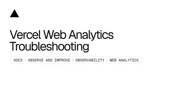 Vercel Web Analytics Troubleshooting