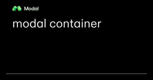 modal container