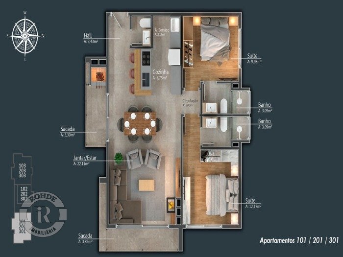 Foto 6 - Apartamento De 1 Dormitório Em Canela em Canela, bairro CENTRO