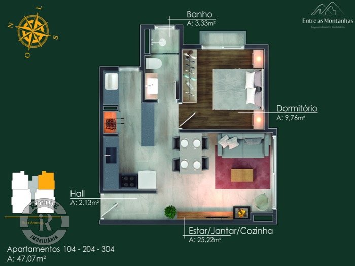 4 - Apartamento De 1 Dormitório Em Gramado em gramadoMoura