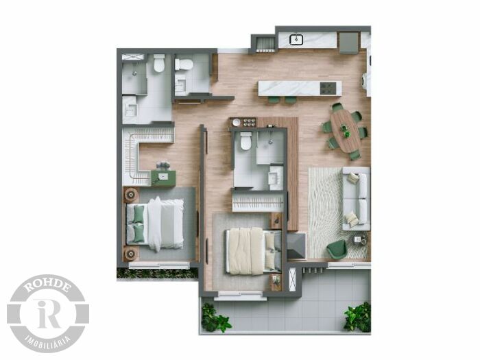 3 - Apartamento De 2 Dormitórios Em Gramado em gramadoLago Negro
