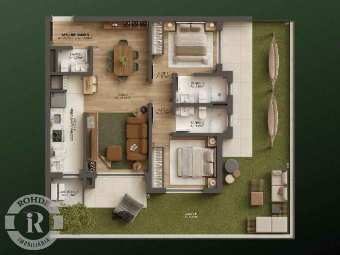 2 - Apartamento 2 Dormitórios Garden No Aflorea Gramado Bavária em gramadoBavária