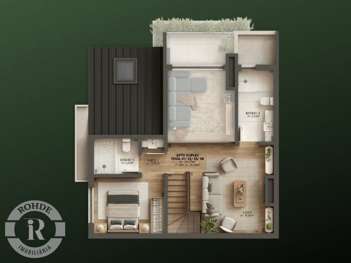 4 - Apartamento 3 Dormitórios Duplex No Aflorea Gramado Bavária em gramadoBavária