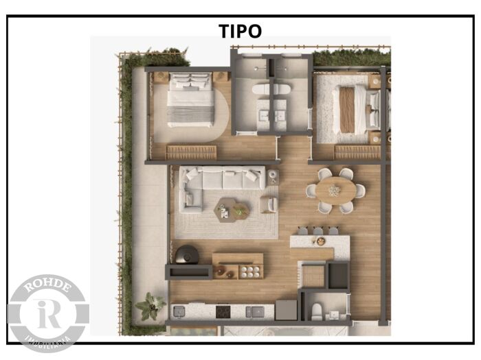 2 - Apartamento 2 Dormitórios Garden No Casa Cipó Bavária em gramadoBavária