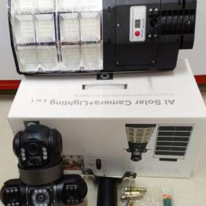 Triple Lens 180W 4G Floodlight Security Camera