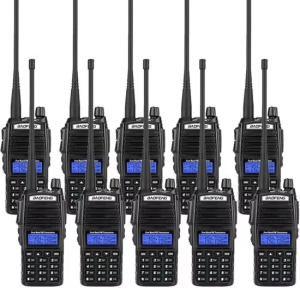 Baofeng Uv82 5W Ten pieces Walkie Talkie Radio Calls 5KM to 8KM Range