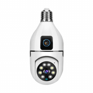 V380 Pro Dual Lens Nanny Camera Bulb Camera