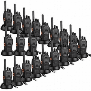 Baofeng BF 888S 20 Pack Long Walkie Talkie 2 Way Radio Call Rechargeable with Li-ion Battery and Charger