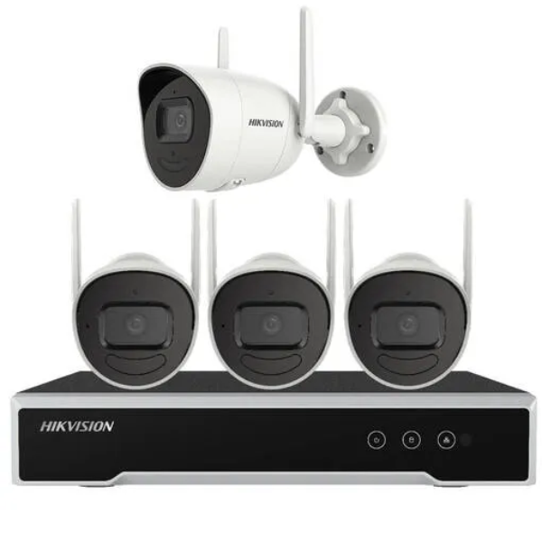 Hikvision 3 cctv color day with 4 Channel DVR Machine Ds 7100 series 100m cable