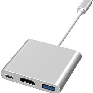 3 in 1 Type-C to 4K HD HDMI USB 3.0 Hub USB-C Data Charging Adapter Cable